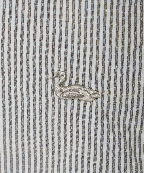 DECOY SINCE 1981(デコイシンスイチキュウハチイチ)の「ジャガードストライプジャケット(ステンカラーコート・レディース・グレー/ネイビー・9号/11号/13号)」の8枚目の写真