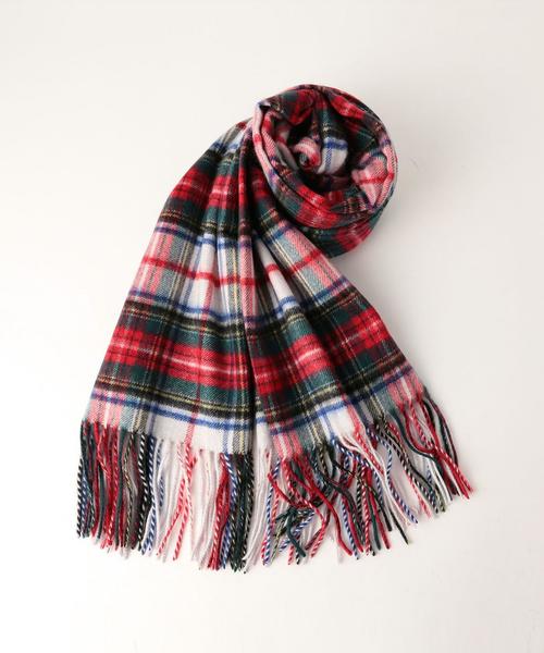 UNITED ARROWS(ユナイテッドアローズ)の「○UBBT CASH CHK 60*180 ストール◆(ストール/ショール・レディース・ライトグレー/ベージュ/オリーブ/ダークグリーン/ネイビー・フリー)」の1枚目の写真