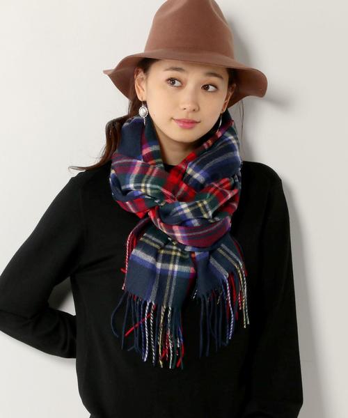 UNITED ARROWS(ユナイテッドアローズ)の「○UBBT CASH CHK 60*180 ストール◆(ストール/ショール・レディース・ライトグレー/ベージュ/オリーブ/ダークグリーン/ネイビー・フリー)」の10枚目の写真