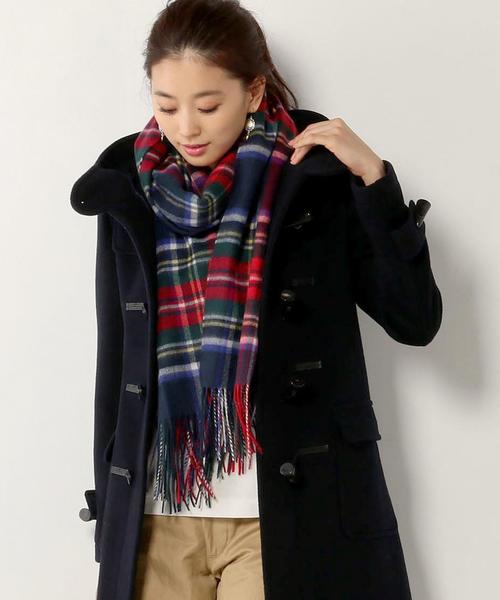 UNITED ARROWS(ユナイテッドアローズ)の「○UBBT CASH CHK 60*180 ストール◆(ストール/ショール・レディース・ライトグレー/ベージュ/オリーブ/ダークグリーン/ネイビー・フリー)」の11枚目の写真