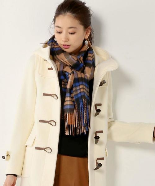 UNITED ARROWS(ユナイテッドアローズ)の「○UBBT CASH CHK 60*180 ストール◆(ストール/ショール・レディース・ライトグレー/ベージュ/オリーブ/ダークグリーン/ネイビー・フリー)」の12枚目の写真