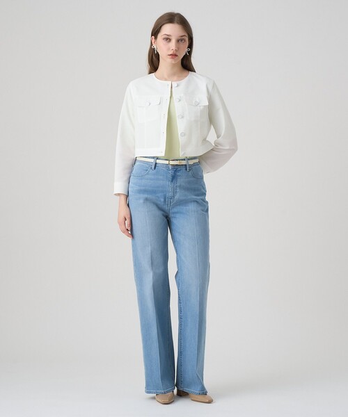 サッカーストレッチクロップドブルゾン（その他アウター）｜ANAYI