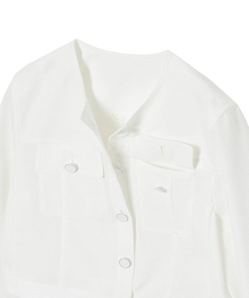 サッカーストレッチクロップドブルゾン（その他アウター）｜ANAYI