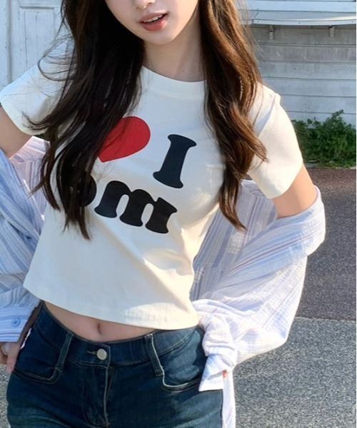 gossip!ロサンゼルス(ゴシップロサンゼルス)の「Y2K ハート 半袖Tシャツ(Tシャツ/カットソー・レディース・ホワイト・FREE)」の4枚目の写真