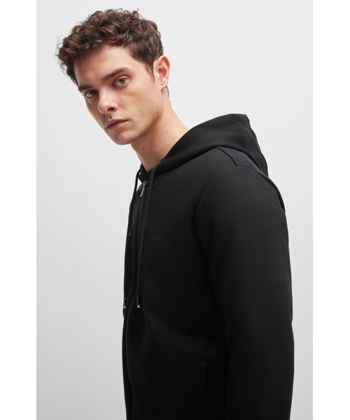 BOSS(ボス)の「プリントロゴ ジップアップパーカー(スウェット・メンズ・ブラック・L/M/XL/XXL/XXXL/S)」の2枚目の写真