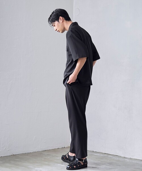 RONEL(ロネル)の「【RONEL】ジョーゼット半袖シャツ(シャツ/ブラウス・メンズ・ブラック・M/S/L/XL)」の22枚目の写真
