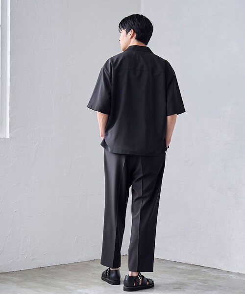 RONEL(ロネル)の「【RONEL】ジョーゼット半袖シャツ(シャツ/ブラウス・メンズ・ブラック・M/S/L/XL)」の21枚目の写真