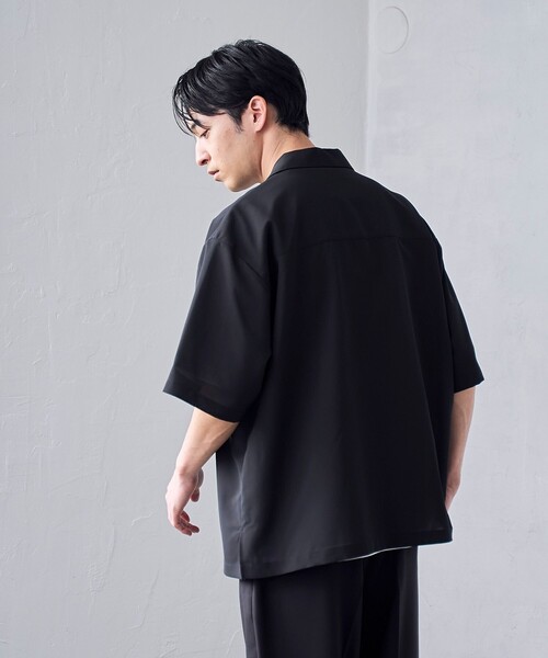RONEL(ロネル)の「【RONEL】ジョーゼット半袖シャツ(シャツ/ブラウス・メンズ・ブラック・M/S/L/XL)」の18枚目の写真