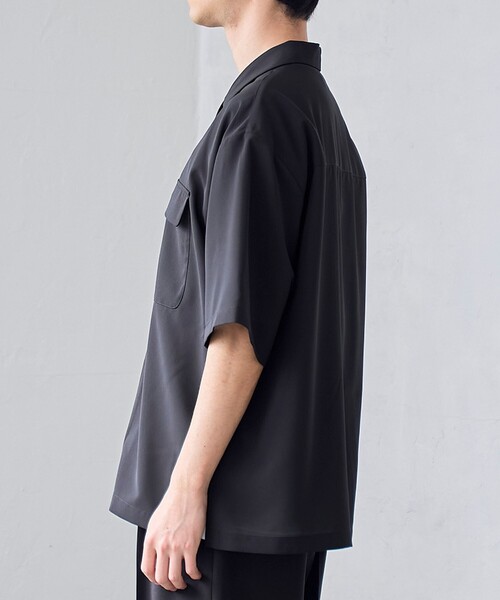 RONEL(ロネル)の「【RONEL】ジョーゼット半袖シャツ(シャツ/ブラウス・メンズ・ブラック・M/S/L/XL)」の13枚目の写真