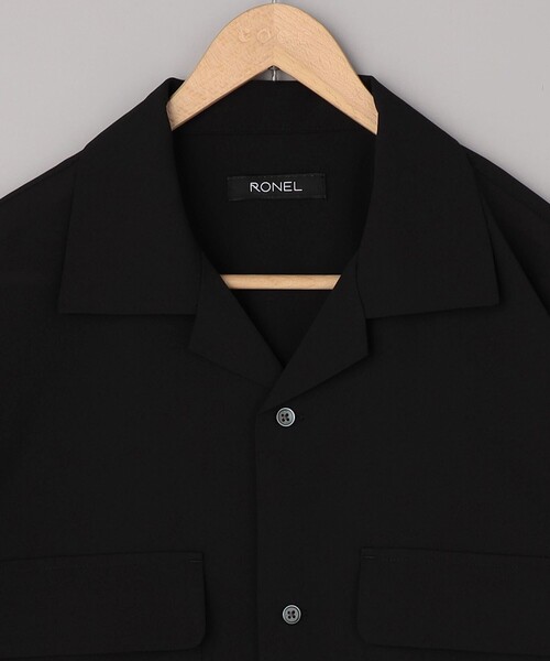 RONEL(ロネル)の「【RONEL】ジョーゼット半袖シャツ(シャツ/ブラウス・メンズ・ブラック・M/S/L/XL)」の9枚目の写真