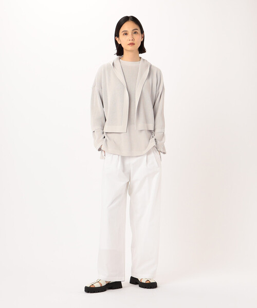 COMME CA(コムサ)の「【 ツインニット】コットンダルストレッチ(アンサンブル・レディース・ライトグレー/ミント/ブラック・11号/9号)」の4枚目の写真