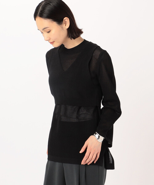 COMME CA(コムサ)の「【 ツインニット】コットンダルストレッチ(アンサンブル・レディース・ライトグレー/ミント/ブラック・11号/9号)」の10枚目の写真