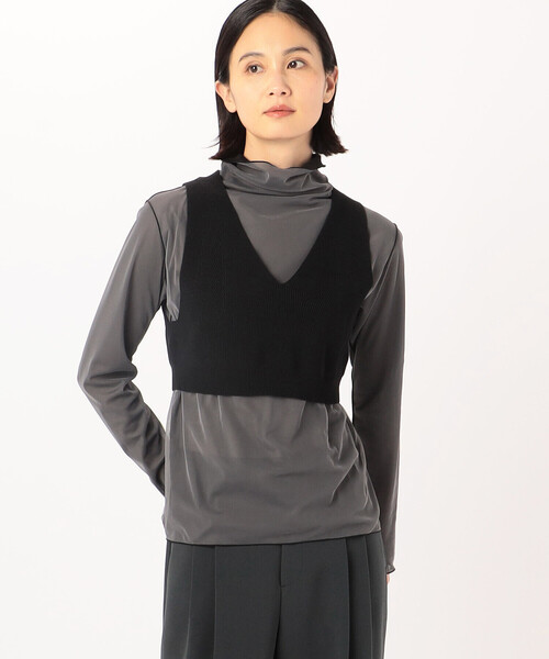 COMME CA(コムサ)の「【 ツインニット】コットンダルストレッチ(アンサンブル・レディース・ライトグレー/ミント/ブラック・11号/9号)」の12枚目の写真