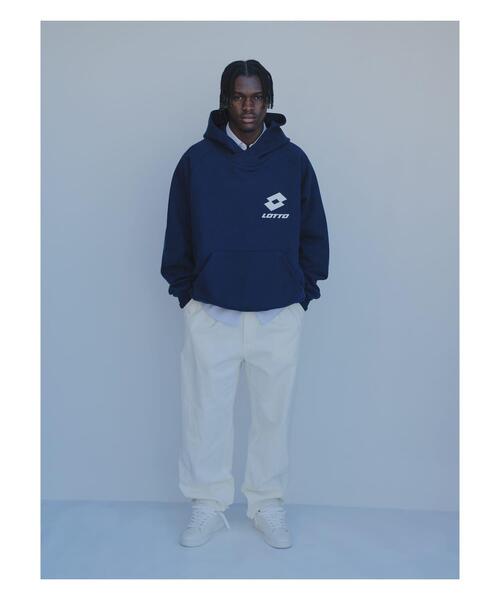 LOTTO（ロット）の「LOTTO　CLASSIC BIG LOGO HOODIE（パーカー・メンズ・グレー/ブラック/ネイビー・MEDIUM/LARGE/X-LARGE）」の3枚目の写真