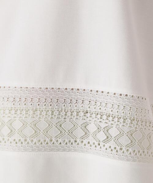 COUP DE CHANCE（クードシャンス）の「【洗える／日本製】レース使いジャージトップス（Tシャツ/カットソー・レディース・ライトオレンジ系/ホワイト/ネイビー・34/36/38/40）」の8枚目の写真