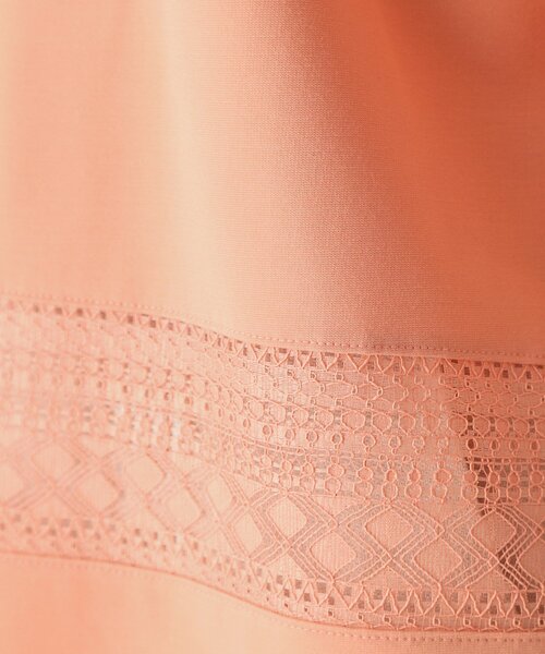 COUP DE CHANCE（クードシャンス）の「【洗える／日本製】レース使いジャージトップス（Tシャツ/カットソー・レディース・ライトオレンジ系/ホワイト/ネイビー・34/36/38/40）」の12枚目の写真