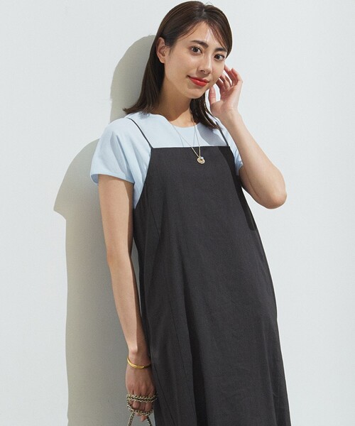 23区 S(ニジュウサンクチイサイサイズ)の「【汗じみ防止/速乾性】フレンチスリーブ IT Tシャツ(Tシャツ/カットソー・レディース・ホワイト系/ダークブラウン系/ベージュ系/ライトオレンジ系/スカイブルー系・32)」の5枚目の写真