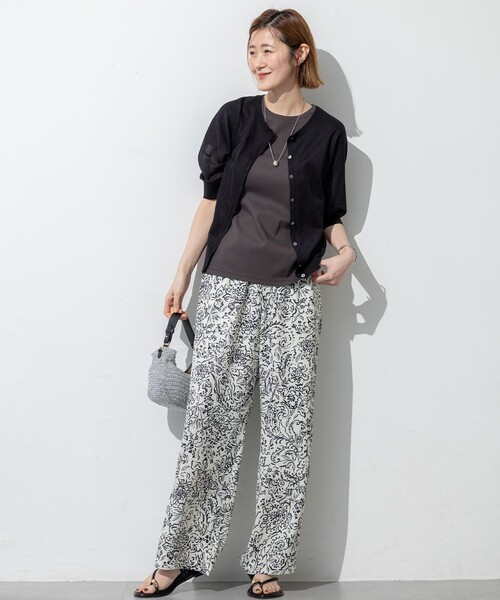 23区 S(ニジュウサンクチイサイサイズ)の「【汗じみ防止/速乾性】フレンチスリーブ IT Tシャツ(Tシャツ/カットソー・レディース・ホワイト系/ダークブラウン系/ベージュ系/ライトオレンジ系/スカイブルー系・32)」の12枚目の写真