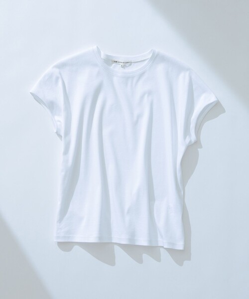 23区 S(ニジュウサンクチイサイサイズ)の「【汗じみ防止/速乾性】フレンチスリーブ IT Tシャツ(Tシャツ/カットソー・レディース・ホワイト系/ダークブラウン系/ベージュ系/ライトオレンジ系/スカイブルー系・32)」の21枚目の写真
