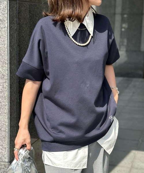 スタイルブロック STYLEBLOCK シアーダンボールコクーンプルオーバー （ブラック） セール】ライトダンボールエンブロイダリーコクーンプルオーバー