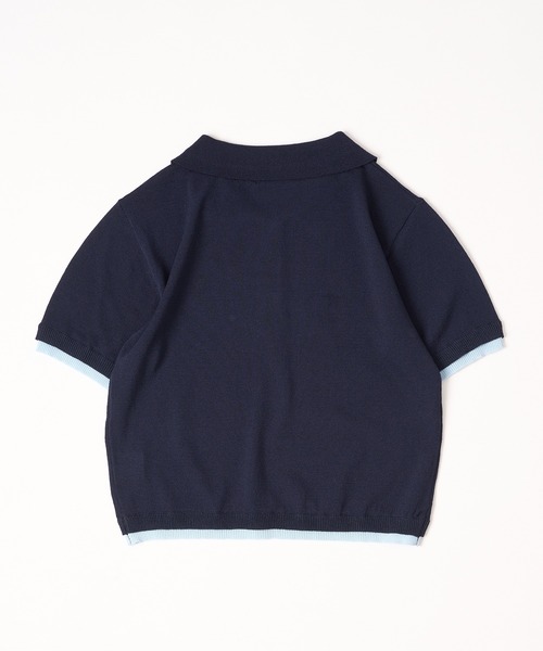 MUHET(ミュエータ)の「sheer polo knit / シアーポロニット(ポロシャツ・レディース・カーキ/グレー/ネイビー/イエロー・FREE)」の6枚目の写真