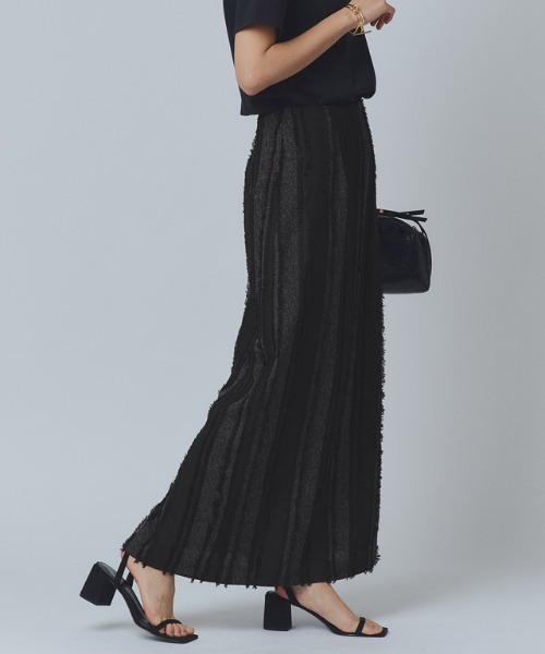 RASW（ラス）の「[RASW]ストライプジャカードIラインスカート（スカート・レディース・ブラック/ブラックミックス・S/M/L）」の8枚目の写真