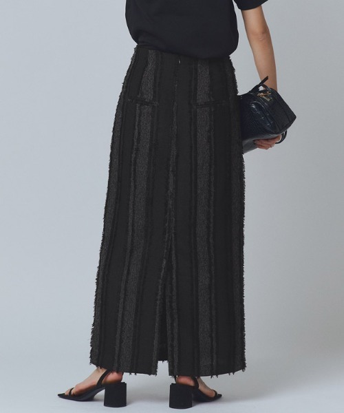 RASW（ラス）の「[RASW]ストライプジャカードIラインスカート（スカート・レディース・ブラック/ブラックミックス・S/M/L）」の9枚目の写真