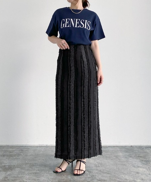 RASW（ラス）の「[RASW]ストライプジャカードIラインスカート（スカート・レディース・ブラック/ブラックミックス・S/M/L）」の19枚目の写真
