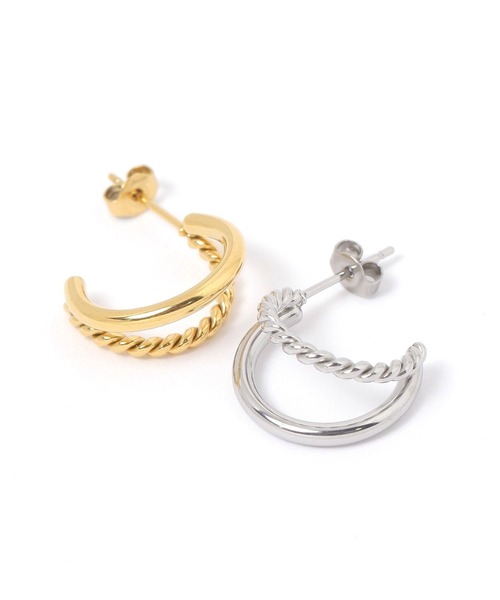 studio CLIP（スタディオクリップ）の「ステンレス2連ピアス（ピアス（両耳用）・レディース・その他1/その他2・FREE）」の5枚目の写真