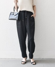 SHIPS（シップス）の「SHIPS any:〈洗濯機可能〉サテン ジャカード テーパード イージー パンツ（その他パンツ）」