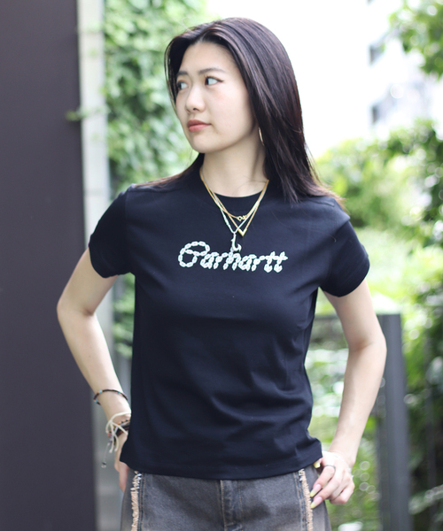 Carhartt（カーハート）の「CARHARTTカーハートダブルアイピー/ S/S CHAINED T-SHIRT（Tシャツ/カットソー・レディース・ブラック/イエロー・X-SMALL）」の3枚目の写真