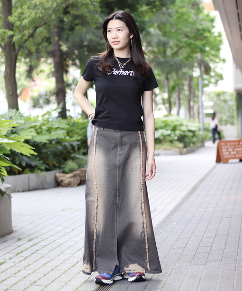 Carhartt（カーハート）の「CARHARTTカーハートダブルアイピー/ S/S CHAINED T-SHIRT（Tシャツ/カットソー・レディース・ブラック/イエロー・X-SMALL）」の5枚目の写真