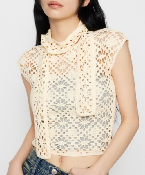 新品未使用★CLANE ANGORA COMPACT KNIT TOPSベージュ セール】ショート丈ニット（ニット/セーター）｜Girly Doll