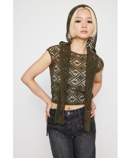 セール】CROCHET COMPACT トップス（ニット/セーター）｜LAGUA