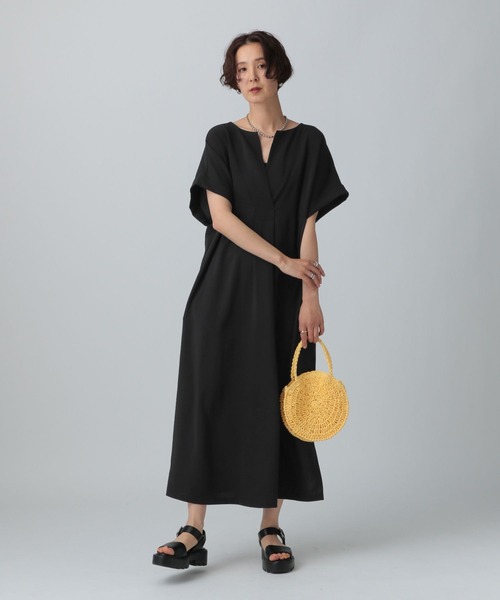 LEPSIM（レプシィム）の「カフタンスリットワンピース　243120（ワンピース・レディース・ブラック/オレンジ/カーキブラウン・FREE）」の6枚目の写真