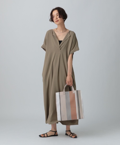 LEPSIM（レプシィム）の「カフタンスリットワンピース　243120（ワンピース・レディース・ブラック/オレンジ/カーキブラウン・FREE）」の22枚目の写真