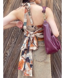 EVRIS | バックリボンホルターネックトップス(Tシャツ/カットソー)