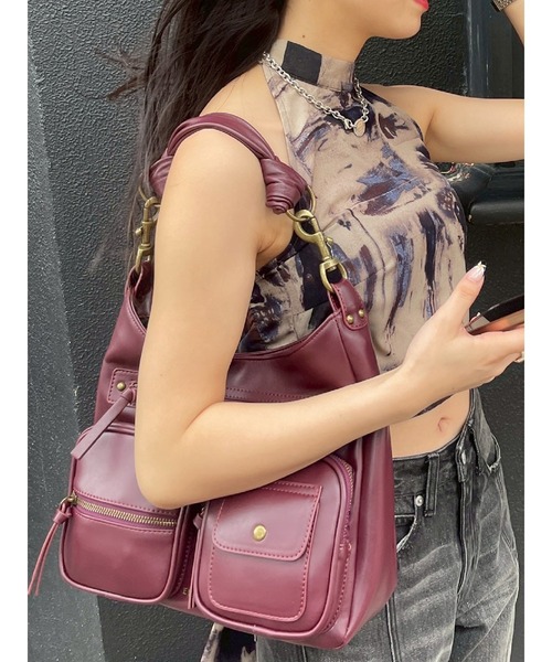 EVRIS（エヴリス）の「バックリボンホルターネックトップス（Tシャツ/カットソー・レディース・ネイビー/ブラウン/ブラック/マスタード・FREE）」の15枚目の写真