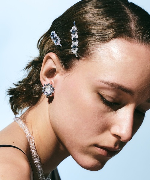 IRIS47（イリスフォーセブン）の「【IRIS 47】kaleid crystal pinset/カレイド クリスタル ピン セット HB144 ※（ヘアピン・レディース・その他/グレー・FREE）」の6枚目の写真