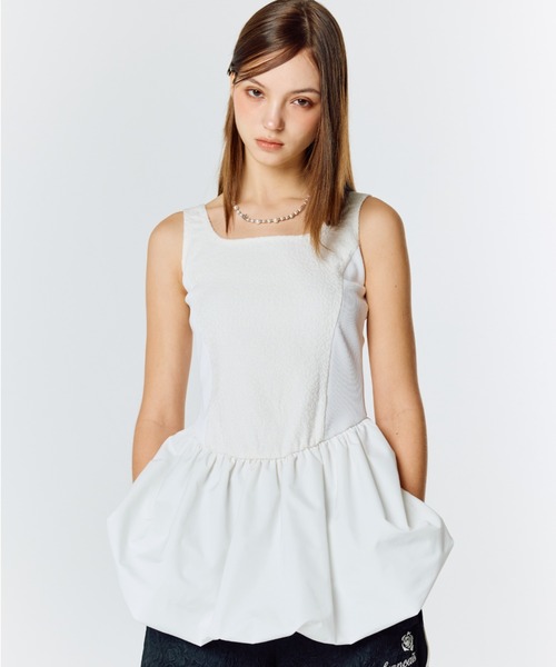 LARTIGENT(ラーティゼン)の「L15 BALLOON ONE-PIECE(ワンピース・レディース・ブラック/ホワイト・FREE)」の1枚目の写真