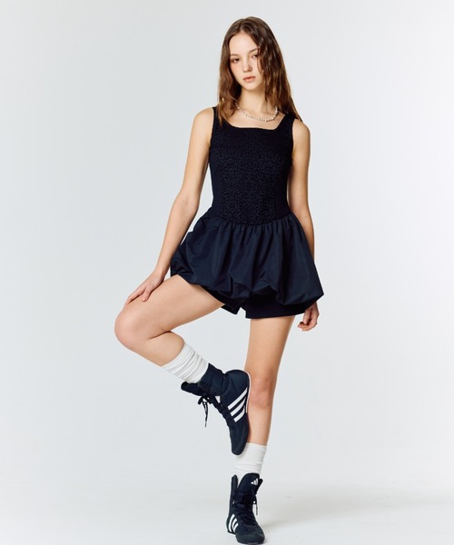 LARTIGENT(ラーティゼン)の「L15 BALLOON ONE-PIECE(ワンピース・レディース・ブラック/ホワイト・FREE)」の5枚目の写真