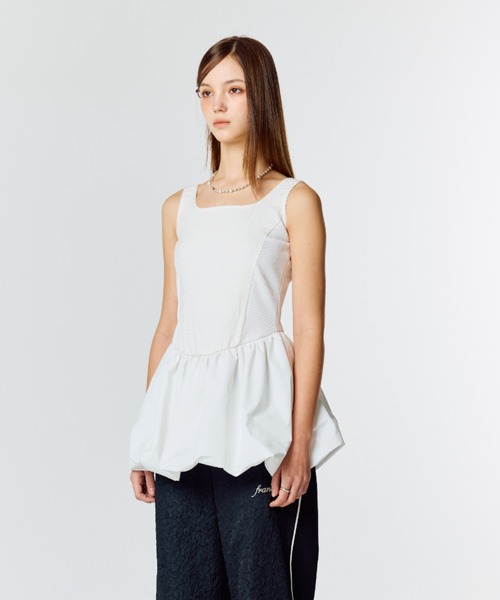 LARTIGENT(ラーティゼン)の「L15 BALLOON ONE-PIECE(ワンピース・レディース・ブラック/ホワイト・FREE)」の12枚目の写真