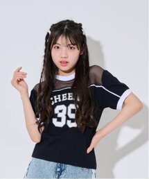 by LOVEiT | チュール切替Tシャツ(Tシャツ/カットソー)