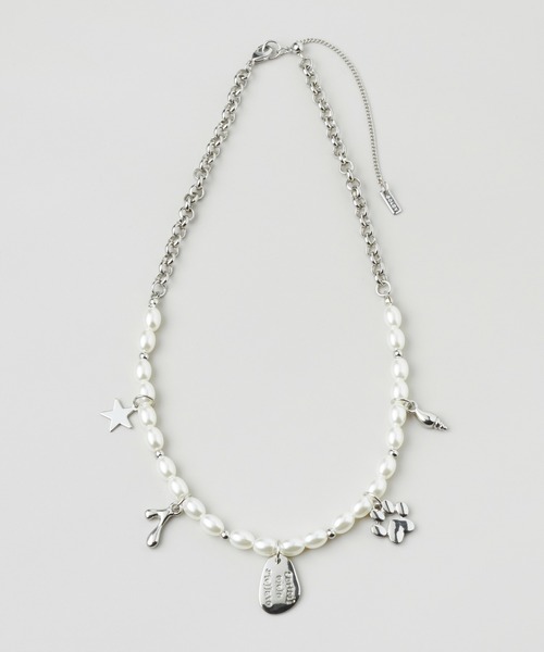 GOLDY（ゴールディ）の「コイン プレート チャーム パール ネックレス（ネックレス・レディース・ゴールド/シルバー×ゴールド/シルバー・FREE）」の4枚目の写真