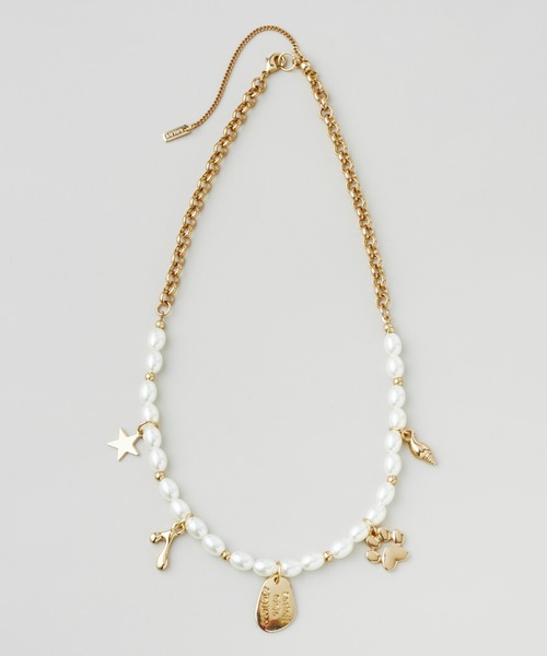 GOLDY（ゴールディ）の「コイン プレート チャーム パール ネックレス（ネックレス・レディース・ゴールド/シルバー×ゴールド/シルバー・FREE）」の5枚目の写真