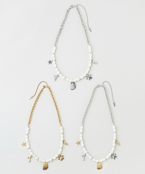 GOLDY（ゴールディ）の「コイン プレート チャーム パール ネックレス（ネックレス・レディース・ゴールド/シルバー×ゴールド/シルバー・FREE）」の13枚目の写真