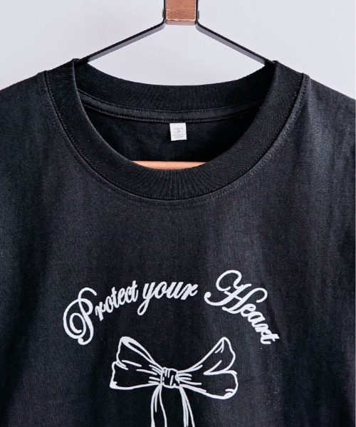 kirakiraShop(キラキラショップ)の「リボン プリント Tシャツ 半袖(Tシャツ/カットソー・レディース・ブラック/ホワイト・M/L)」の13枚目の写真