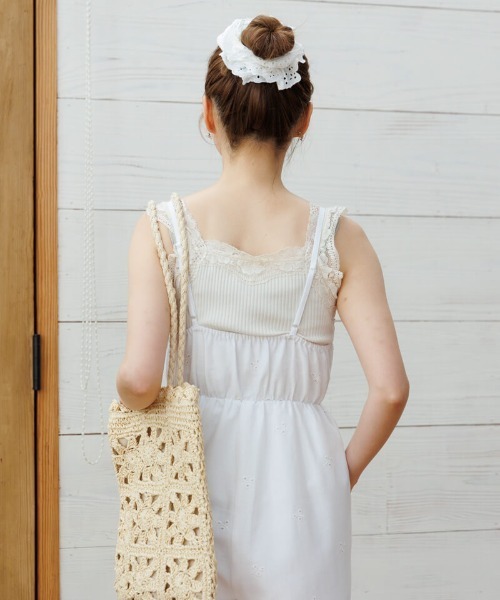 flower（フラワー）の「サニーカットワークロンパース（つなぎ/オールインワン・レディース・ホワイト/ブラック・FREE）」の9枚目の写真