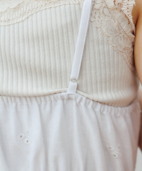 flower（フラワー）の「サニーカットワークロンパース（つなぎ/オールインワン・レディース・ホワイト/ブラック・FREE）」の13枚目の写真