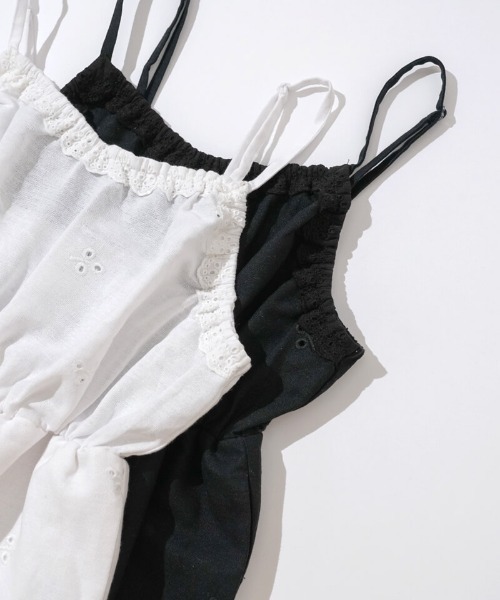 flower（フラワー）の「サニーカットワークロンパース（つなぎ/オールインワン・レディース・ホワイト/ブラック・FREE）」の20枚目の写真